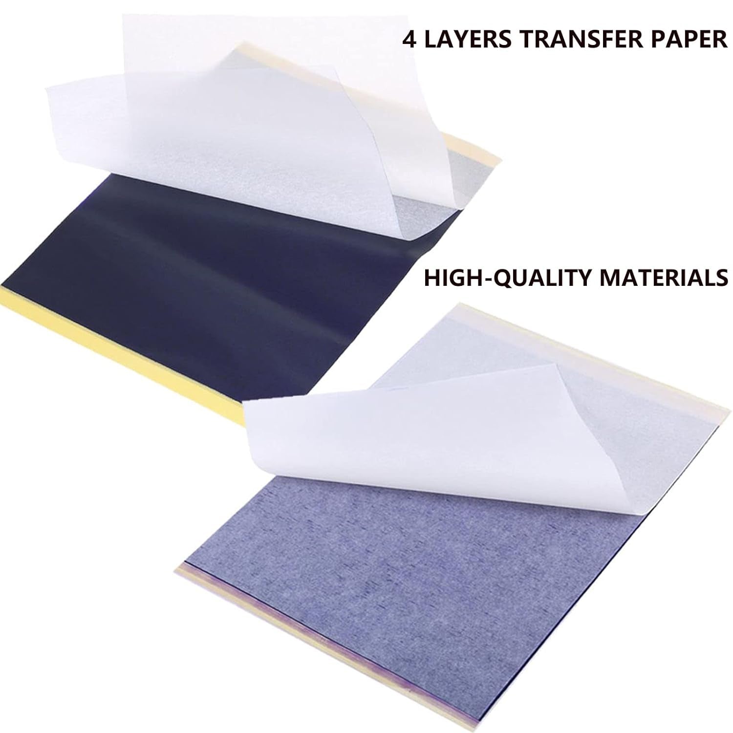 30PCS Transfer Paper, 4 Layer Premium Transfer Papers for Tattooing Tracing Paper Thermal Stencil Paper Tattoo Template Paper for Tattoo Printer Machine and Tattoo Artist Supplies(8.3×11.7Inch)