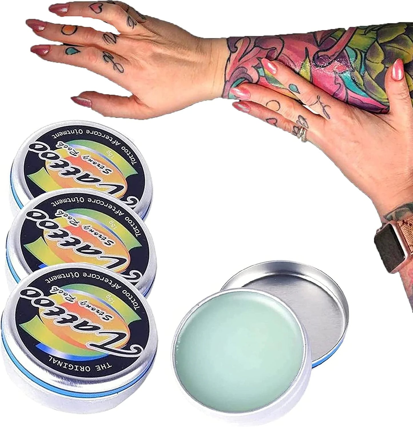 Tattoo Care Brightener Balm, Tattoo Aftercare Cream Ointment, Enhances Tattoo Colors, Promotes Healing, Protects, Safe, Natural