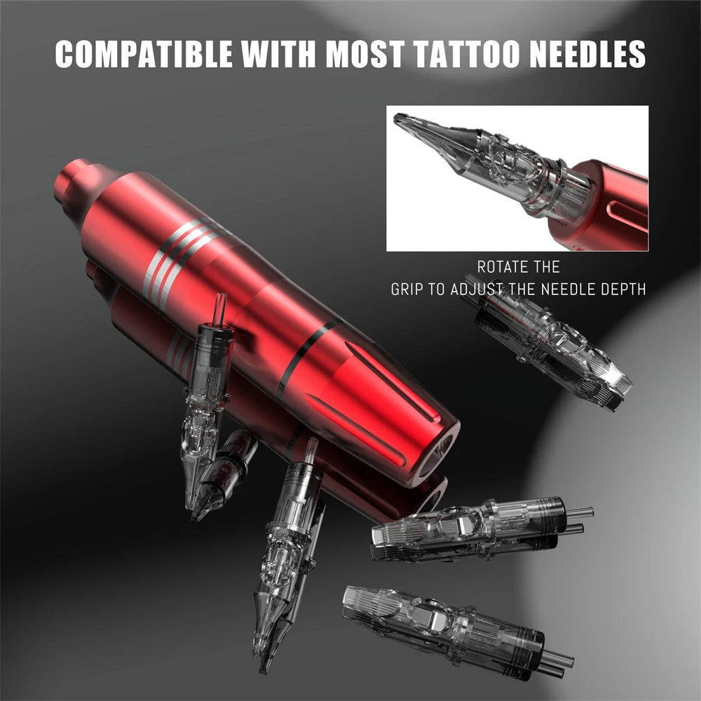 New Complete Wireless Tattoo Kit Tattoo Pen with 1500Mah LED Cordless Tattoo Power Supply and for Professiona Tattoo Artist