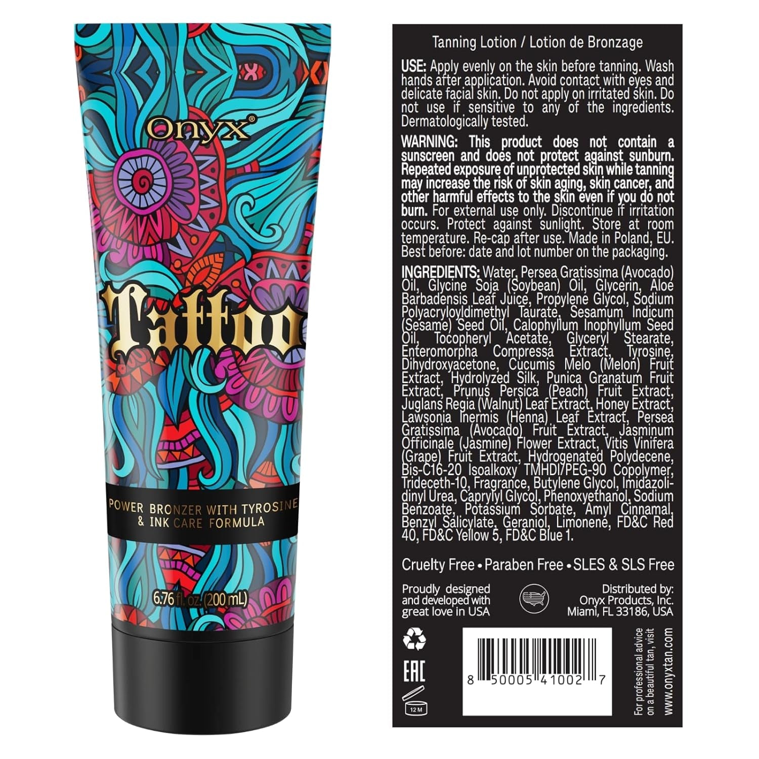 La Playa Tan & Tattoo Tanning Lotion - Long Lasting Tan & Glowing Skin, Tattoo Tanning Lotion for Men and Women, Fast-Absorbing Formula & Shine Complex, Lotion for Indoor and Outdoor