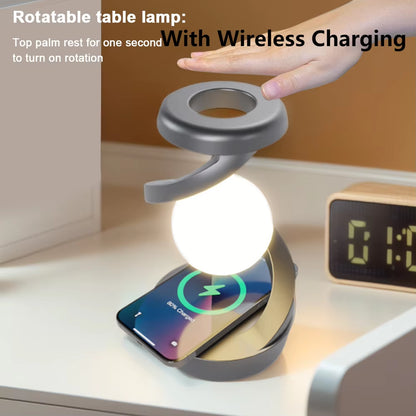 Multifunction Wireless Charger 3D Levitating Ball Lamp RGB Floating LED Night Light Fast Charging Station for Iphone Samsung