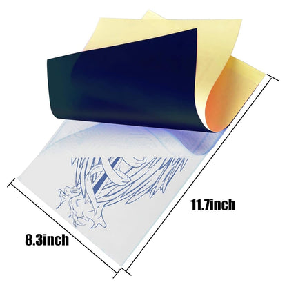 30PCS Transfer Paper, 4 Layer Premium Transfer Papers for Tattooing Tracing Paper Thermal Stencil Paper Tattoo Template Paper for Tattoo Printer Machine and Tattoo Artist Supplies(8.3×11.7Inch)