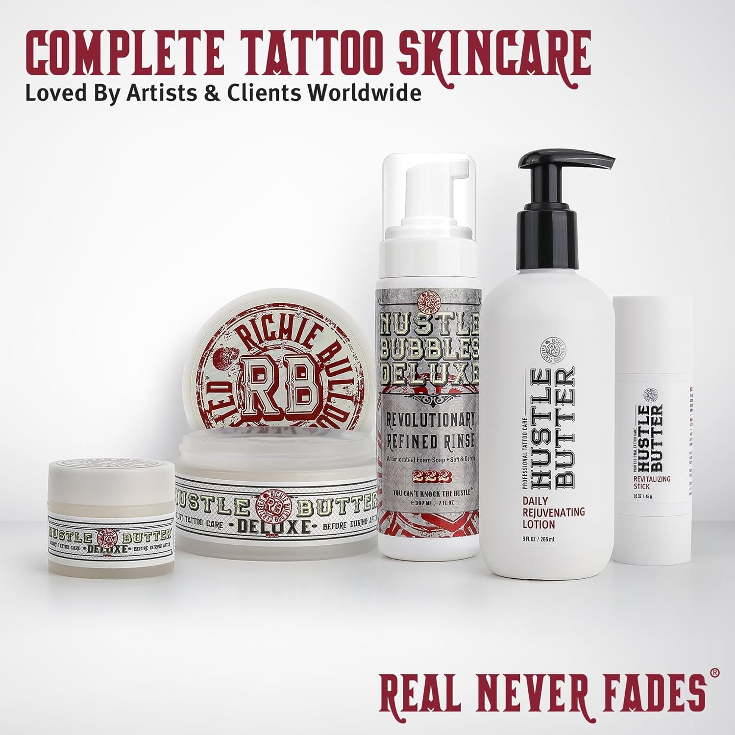 Hustle Butter Tattoo Aftercare 5Oz Tattoo Balm, Heals + Protects New Tattoos and Rejuvenates Older Tattoos - 100% Vegan Cream No-Petroleum