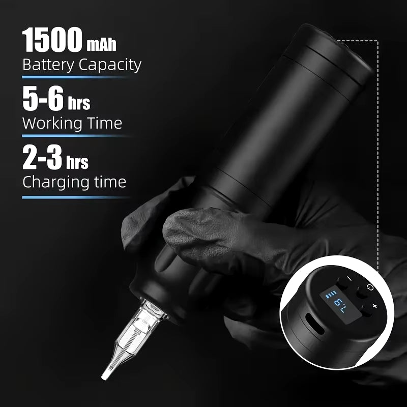 Wireless Tattoo Machine 1500Mah Battery 6 Hours Battery Life Tattoo Pen Tattoo Machine Permanent Makeup Machines Tattoo Supplies